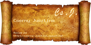 Cserny Jusztina névjegykártya